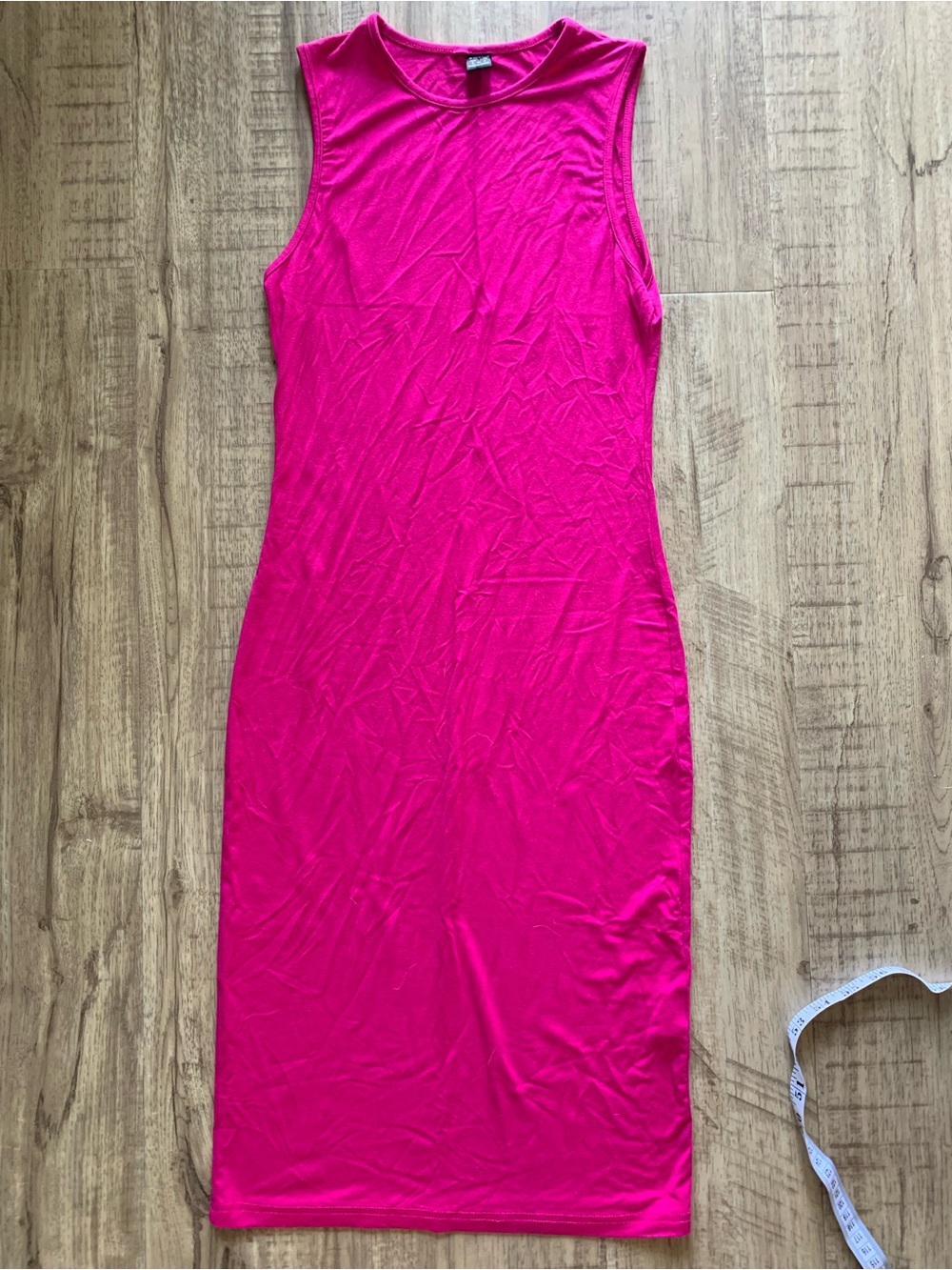 SHEIN Hot Pink Midi Dress